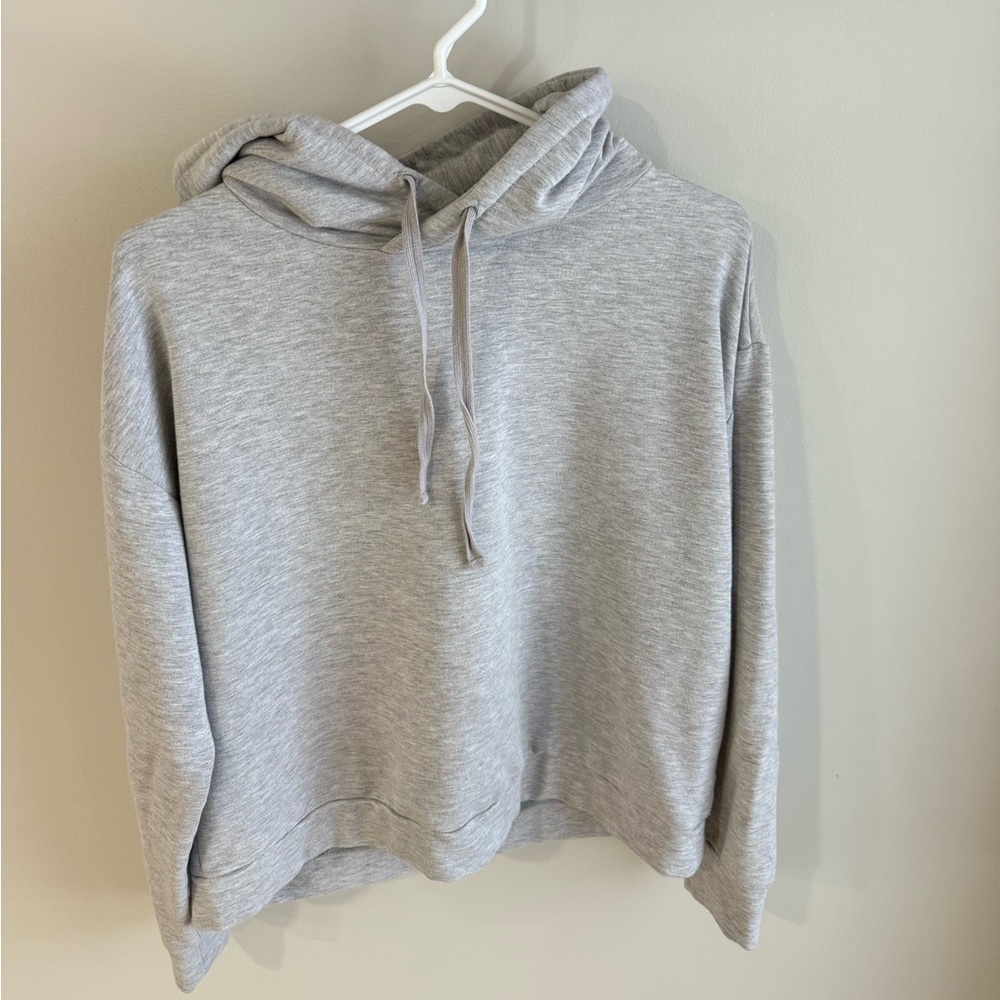 Quince SuperSoft Fleece Pullover Sweatshirt - Heather Grey - Size Medium - Picture 4 of 13